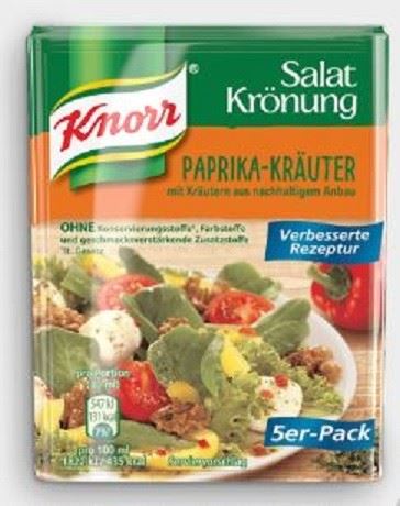 KNORR, Salatkrönung, Paprika-​Kräuter, 5x9g, Beutel