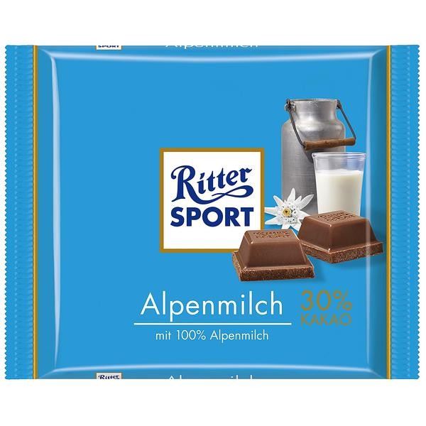 Ritter Sport, Alpenmilch, 100g, Schokolade, Tafel