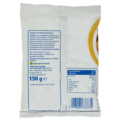 aro Erdnüsse pikant gewürzt - 5 x 150g Beutel