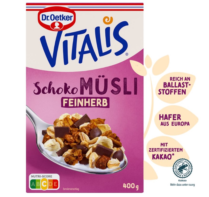 Dr. Oetker Vitalis Schokomüsli feinherb 400g Packung