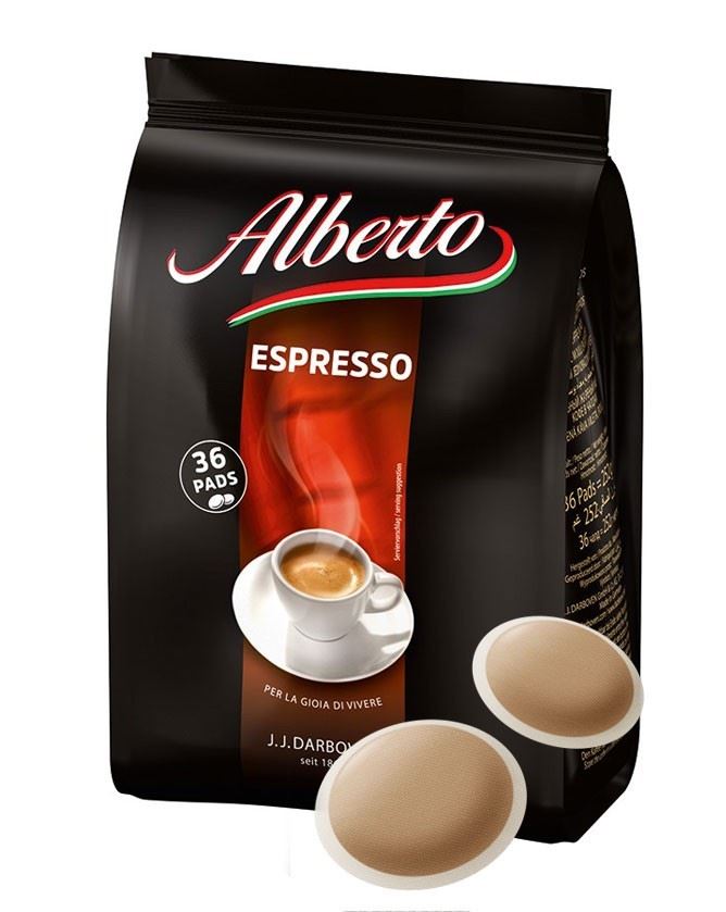 Alberto, Espresso, Kaffeepads, 36er, 252g, Beutel