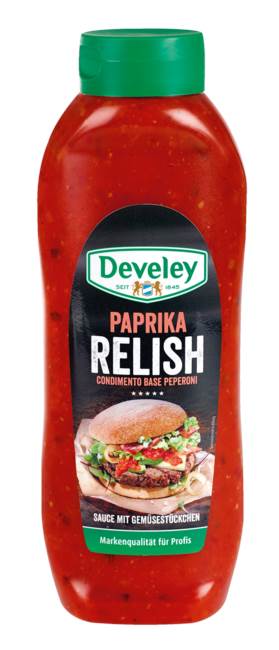 Develey, Paprika Relish, 875 ml, Flasche