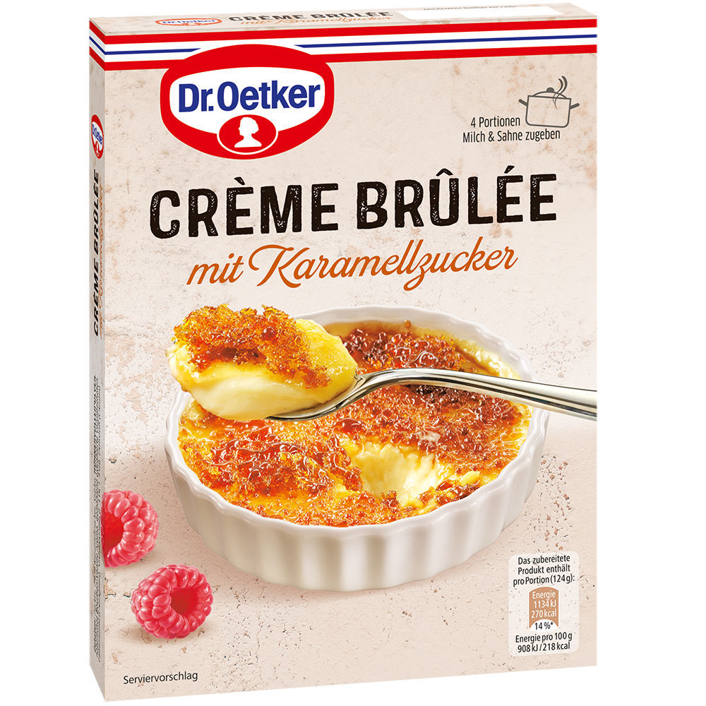 Dr. Oetker Crème Brûlée 96g Packung Dr. Oetker Crème Brûlée 96g Packung