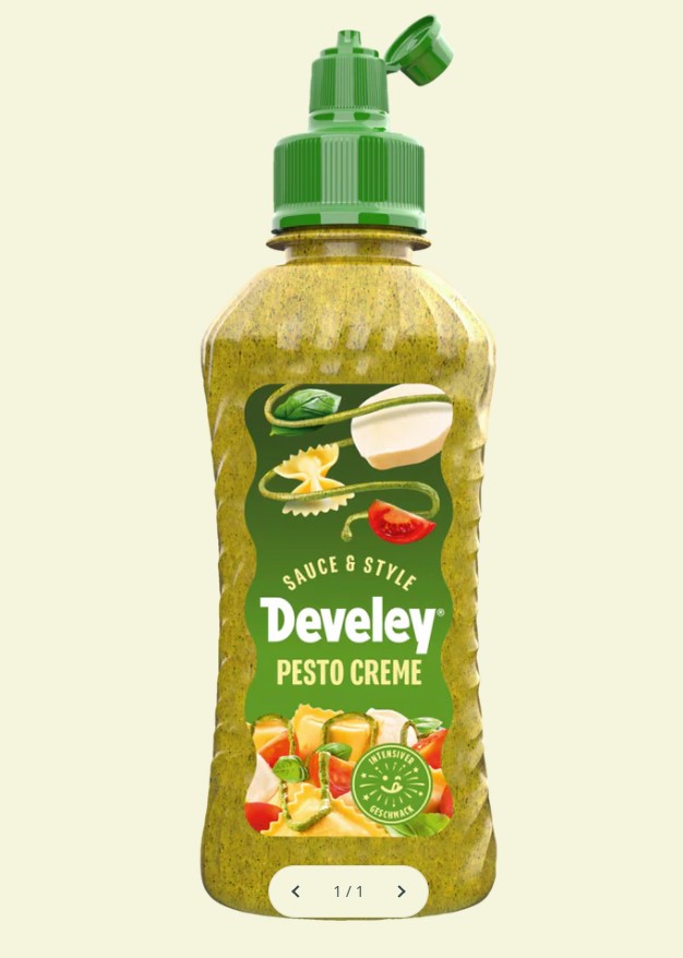 Develey Sauce & Style Pesto Creme Sauce - 225ml Flasche