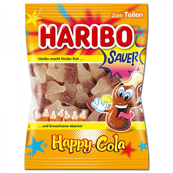 Haribo Happy Cola Sauer Colafläschen 175g Beutel