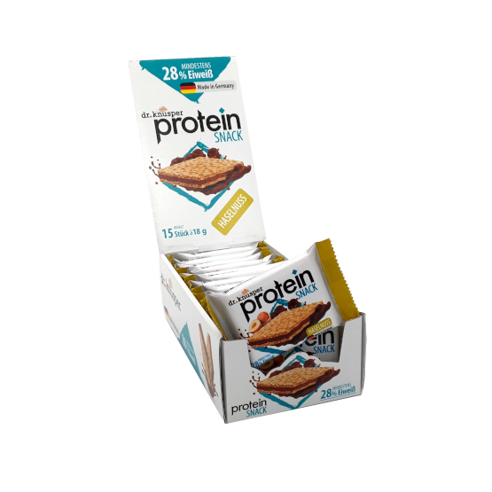 Dr. Knusper Protein-Snack Haselnuss 18 g, 15er Karton