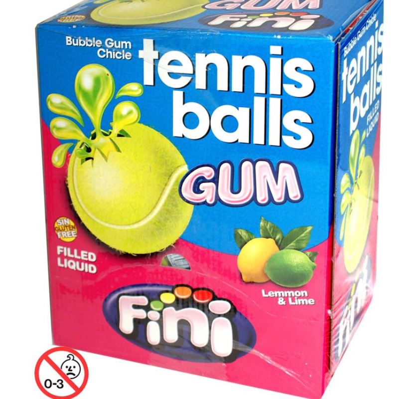 Fini Sport Balls Kaugummi Tennisball Bubble Gum 200 Stück Box