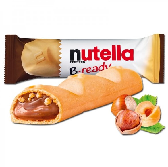 Ferrero Nutella B-ready - Nussnugatcreme Waffel - 528g - 4er Packung