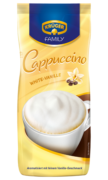 Krüger Family Cappuccino White-Vanille 500g Beutel Krüger Family Cappuccino White-Vanille 500g Beutel