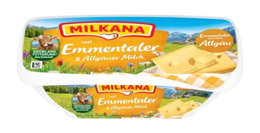 Milkana Frischeschale mit Emmentaler & Allgäuer Milch 190g Packung Milkana Frischeschale mit Emmentaler & Allgäuer Milch 190g Packung