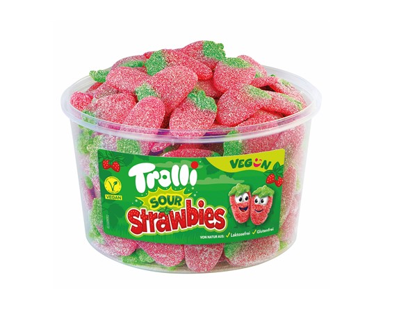 Trolli Saure Erdbeeren 150 Stück 1320g Dose ab 01.07.2026
