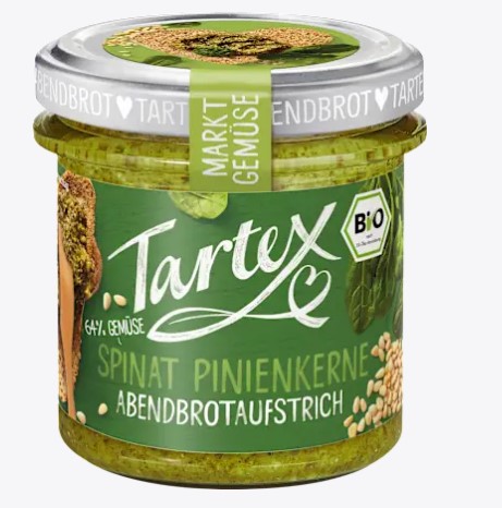 Tartex Spinat Pinienkerne Brotaufstrich 135g Glas