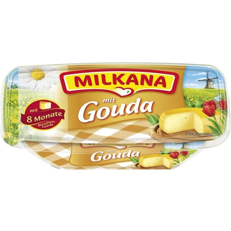 Milkana, Schmelzkäse, mit Gouda, 190, Frischeschale Milkana, Schmelzkäse, mit Gouda, 190, Frischeschale