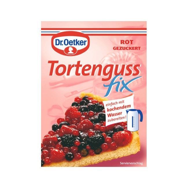Dr. Oetker Tortenguss fix - rot, 50g Beutel