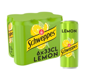 Schweppes Zitronenlimonade - 6 x 33cl Dosen
