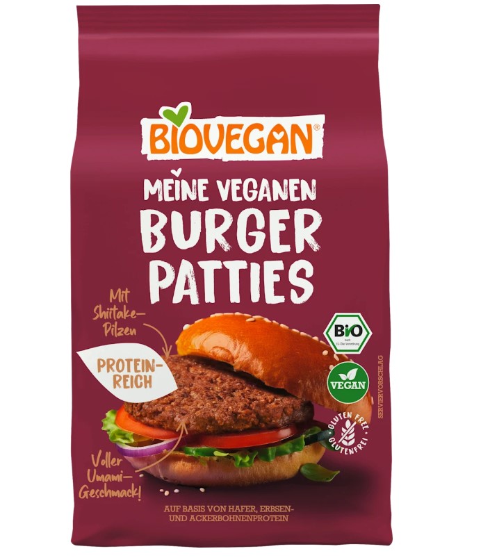 Biovegan Mein veganer Burger Pattie 150g Portion Beutel