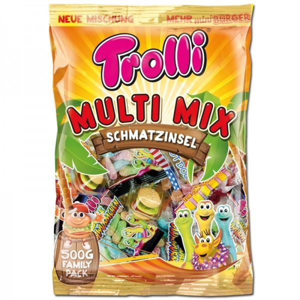 Trolli, Multi Mix, Fruchtgummi, Schaumzucker, 500g, Beutel
